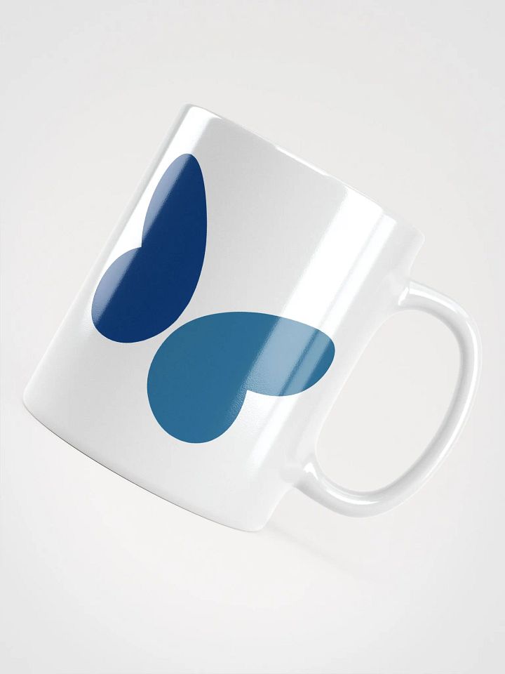 Blue Butterfly Wings White Glossy Mug product image (2)