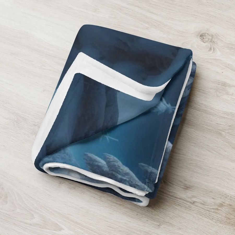 Snowy Forest Trees Throw Blanket product image (7)