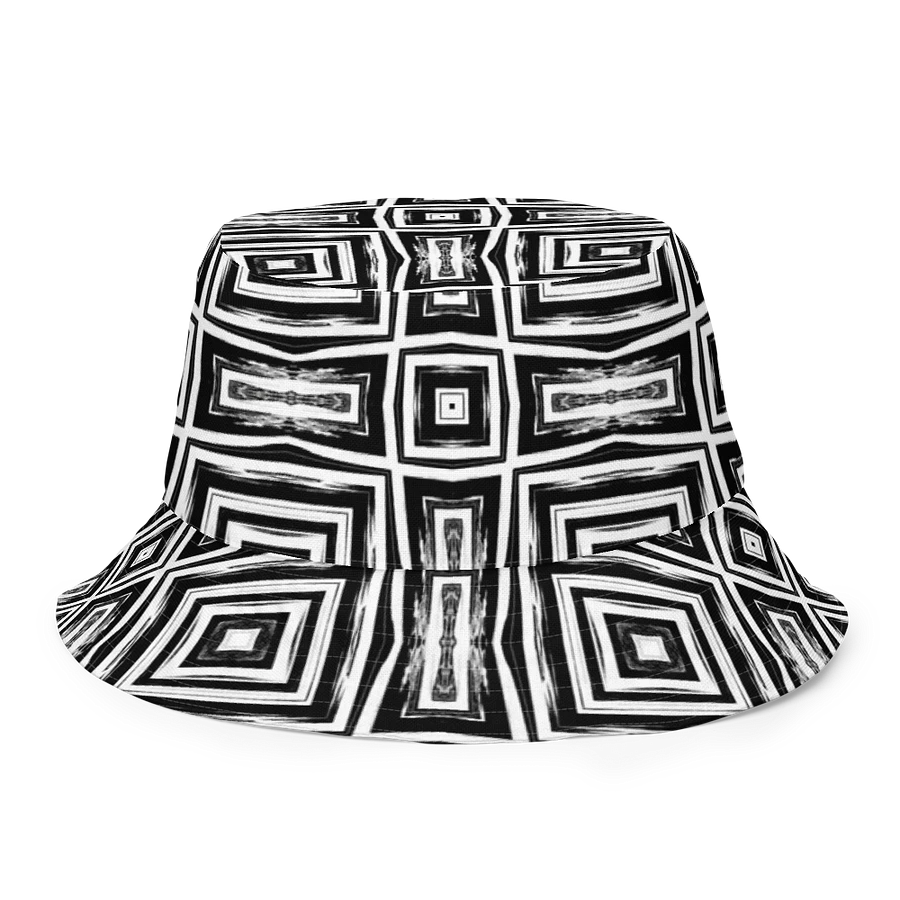 Abstract Monochrome Repeating Pattern Unisex Bucket Hat product image (9)