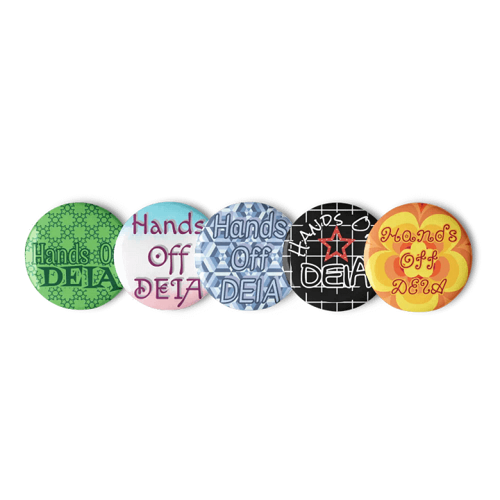 Hands Off DEIA, HOD, Pin Buttons product image (1)