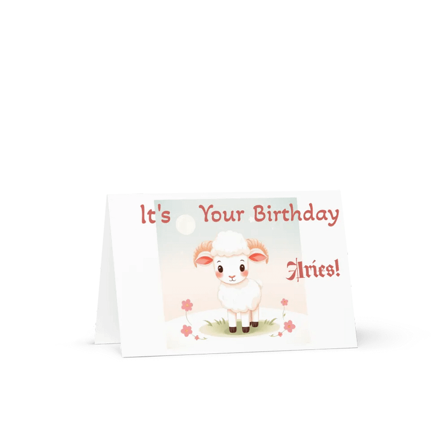 Fluffy Lamb Birthday Greeting Card product image (1)