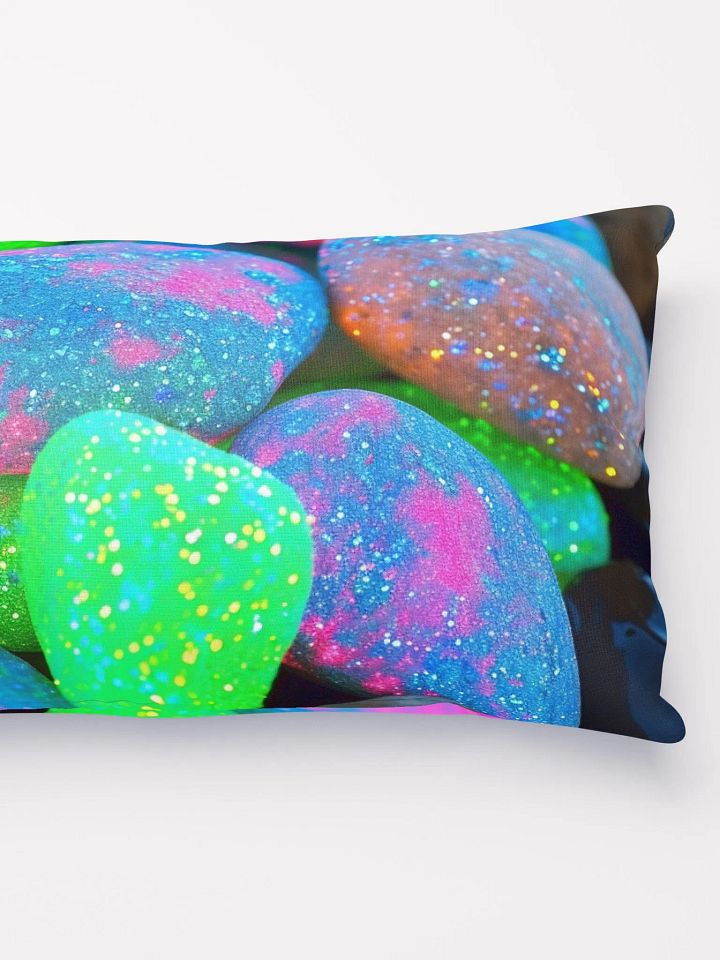 Neon Glitter Rocks Throw Pillow - Sparkle and Snooze product image (2)