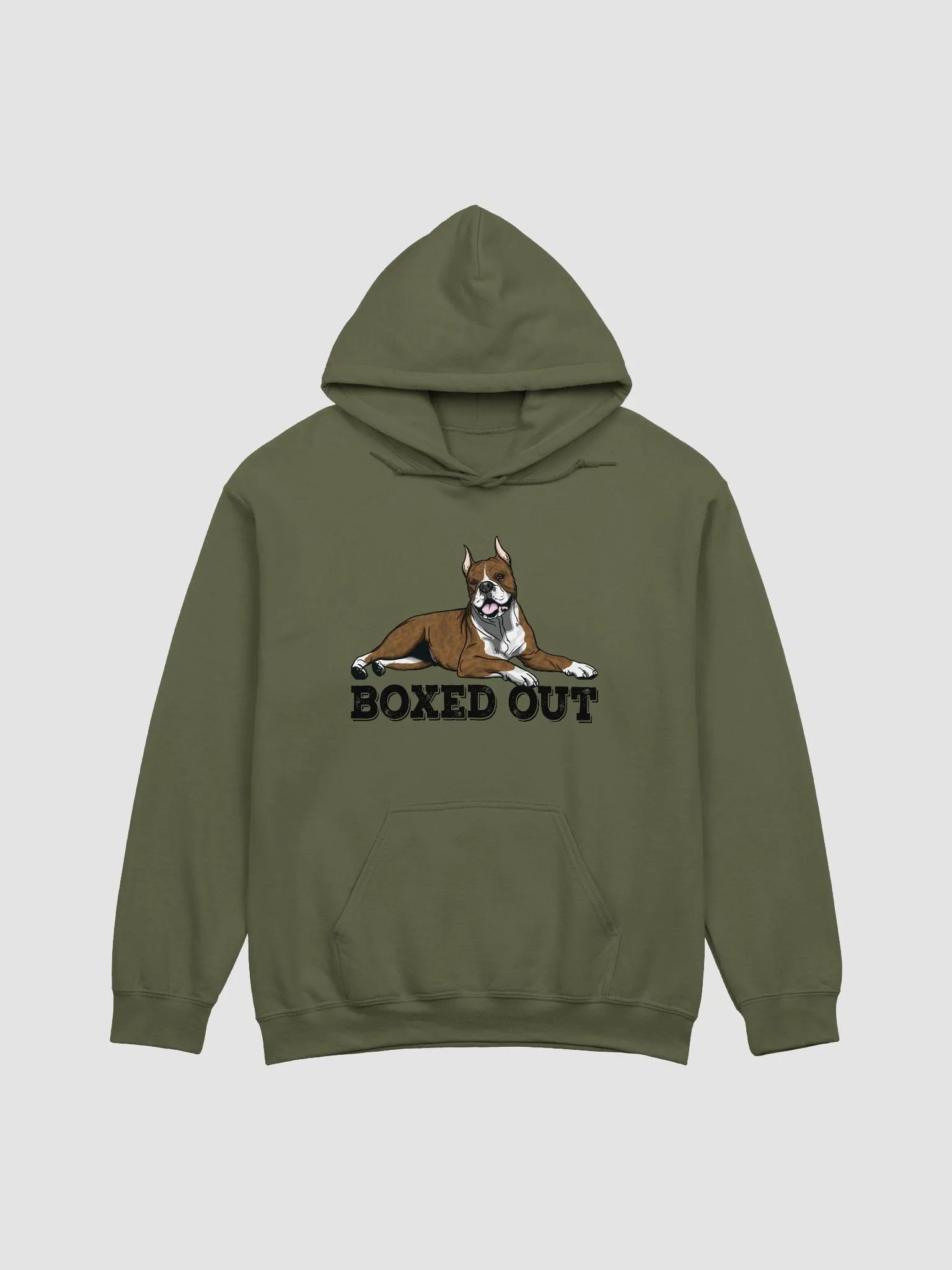 Boxed Out Hooded Sweatshirt of a Boxer Dog(Brindle - Cropped) | Funny Hoodie for Boxer Paw-rents product image (16)