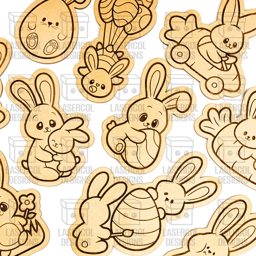 Easter Bunny DIY Paint Kit Set 8 V2- Laser Cut Files product image (2)