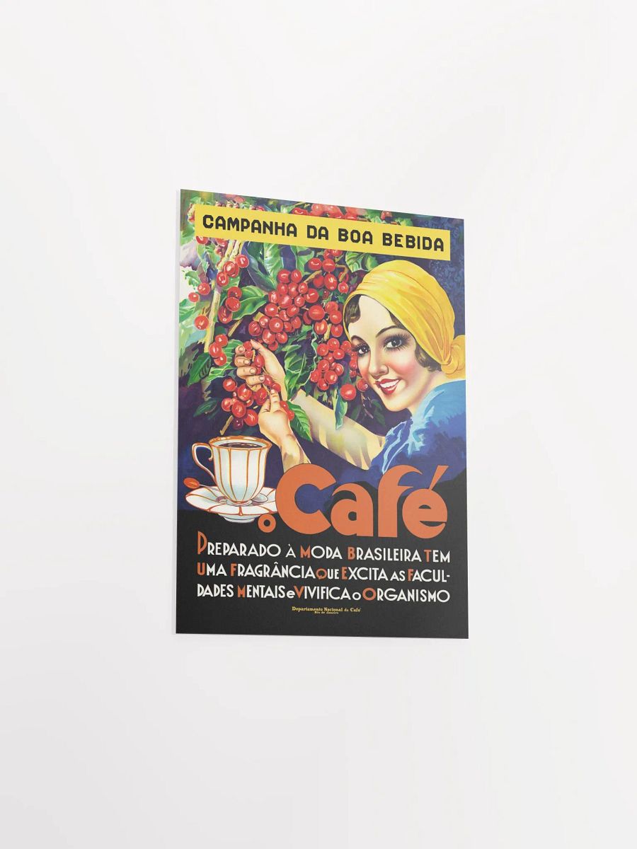 Coffee retro vintage poster, Campanha Da Boa Bebida, 1950s (Brazilian coffee) — coffee vintage poster, coffee print, retro kitchen print product image (11)