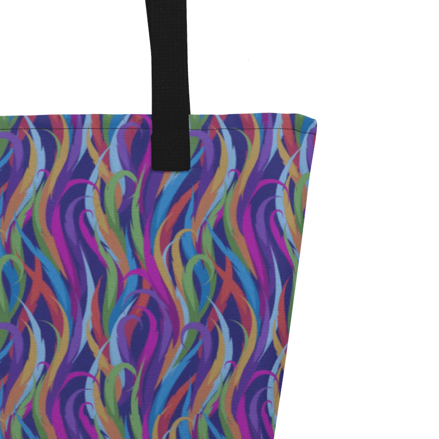 Big printed tote bag with beachy tropical vibe. product image (3)