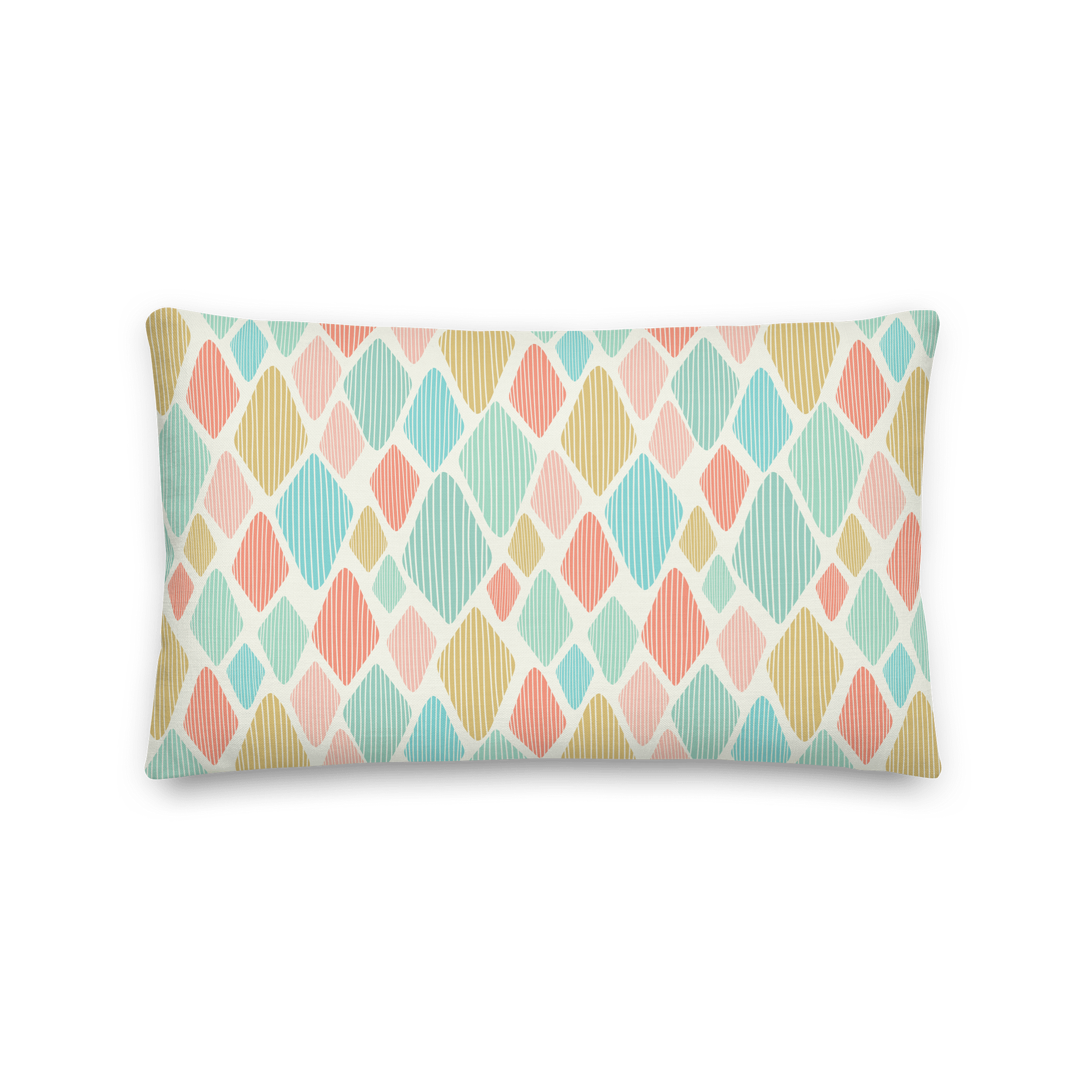 Pastel Diamond Pattern Throw Premium Pillow product image (2)