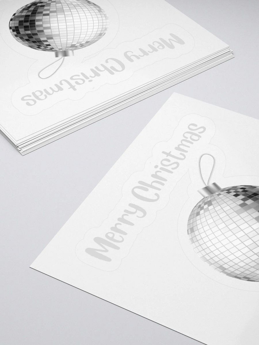 Dazzling Christmas Mirrorball Sticker - Silver product image (4)
