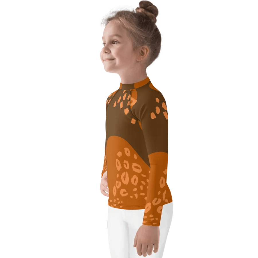 Orange Swirls Kids Rash Guard product image (3)