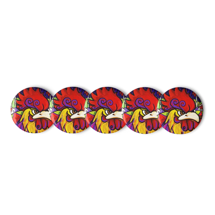 Rooster Revolt Pin Button Set product image (1)