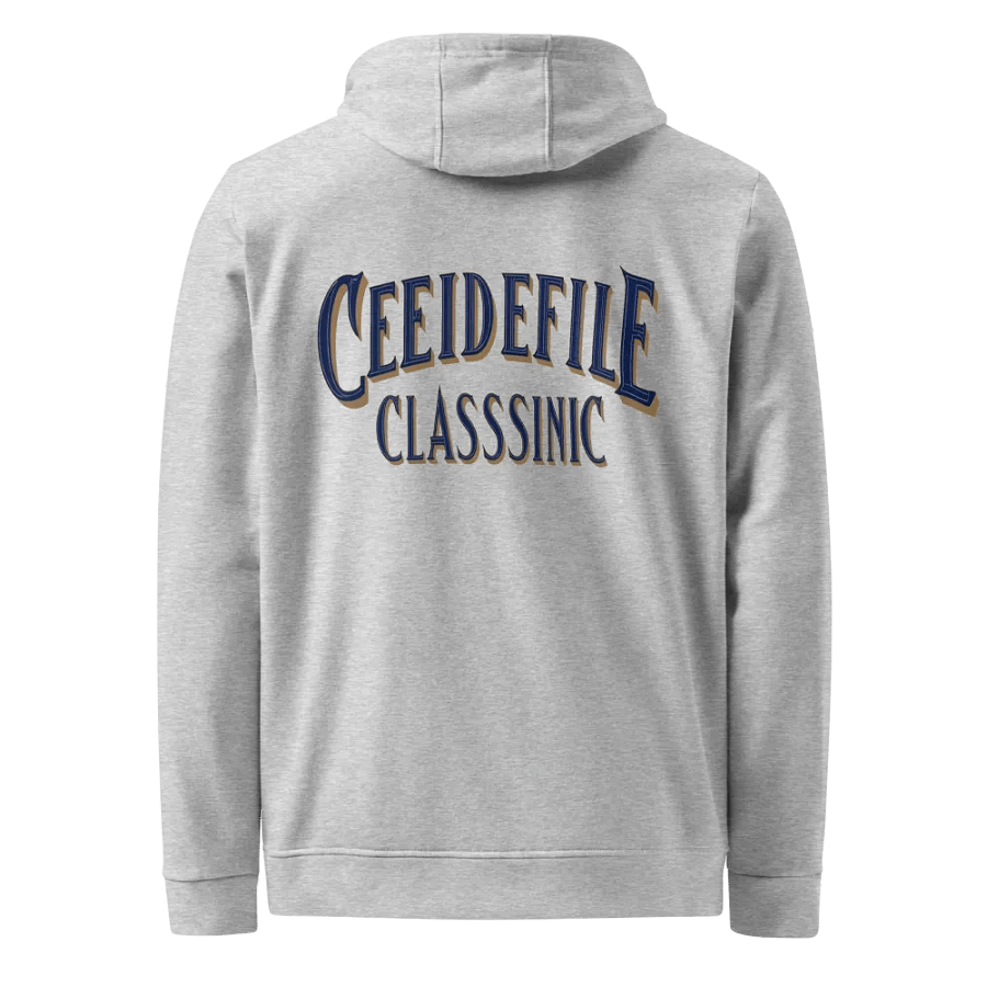 Classsic Blue & Gold 3D Text Fleece Hoodie product image (2)