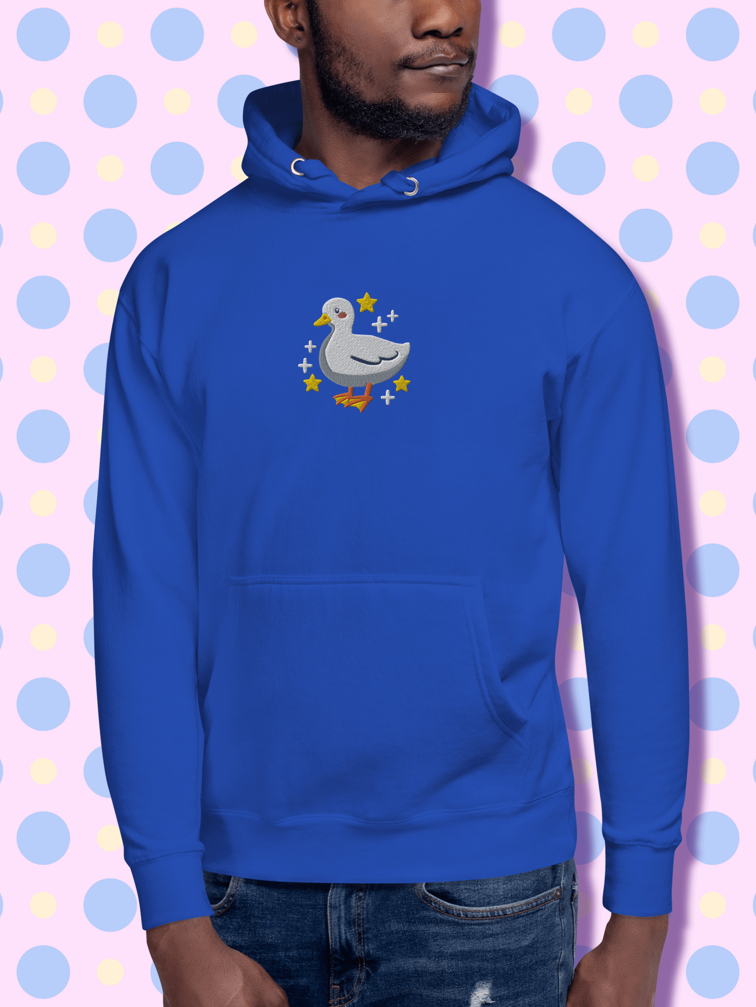 Cute Duck Embroidered Unisex Hoodie product image (5)