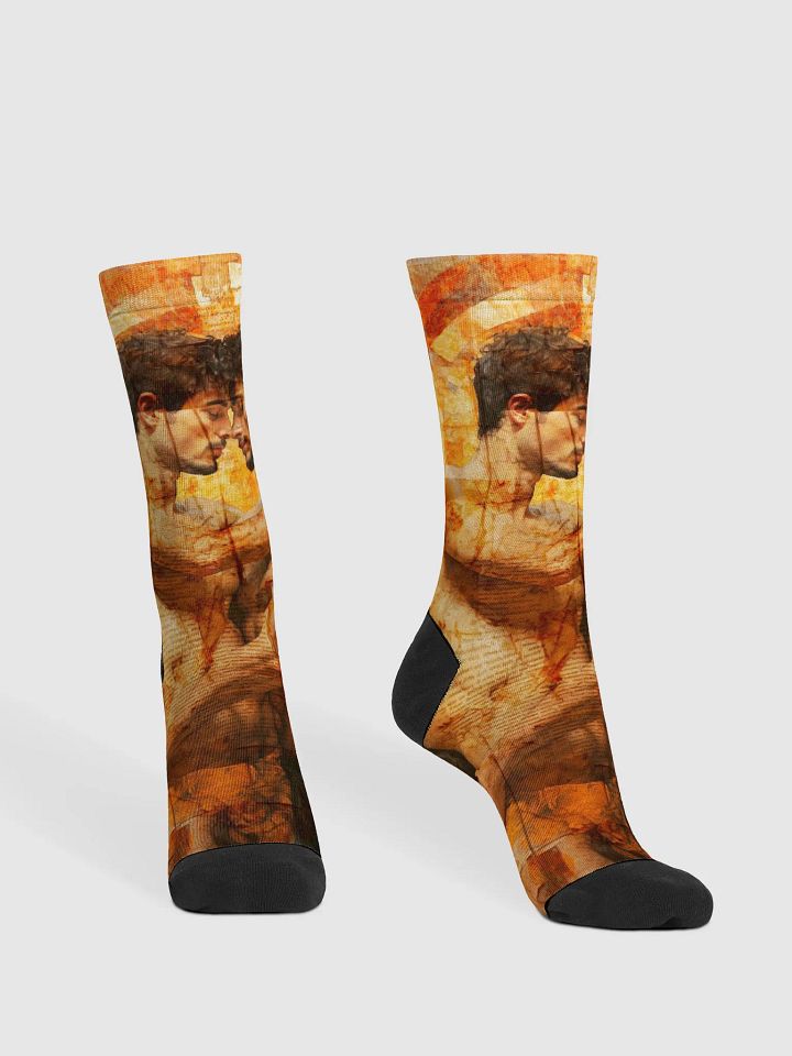 EcoArt Crew Socks-Embrace by Edward Martin product image (2)