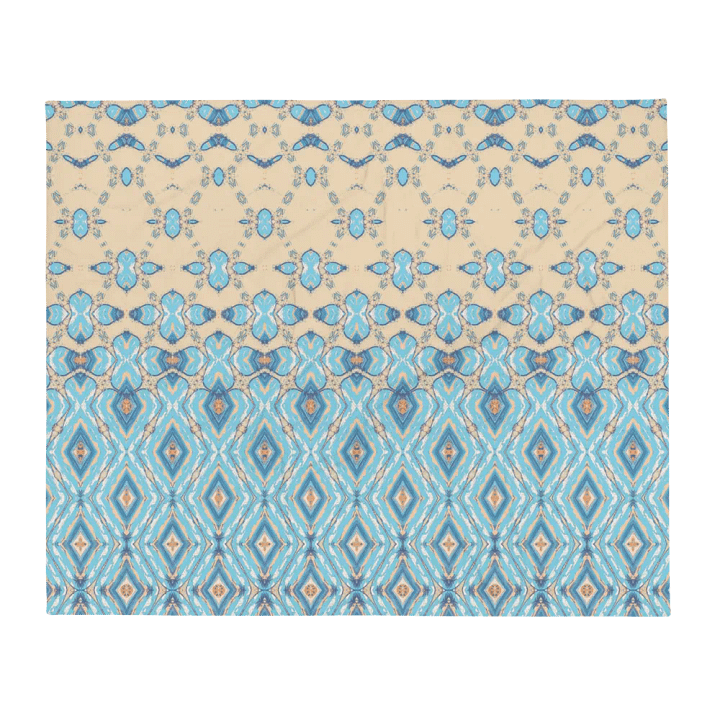Blue & Cream Diamond Metamorphosis Throw Blanket product image (2)