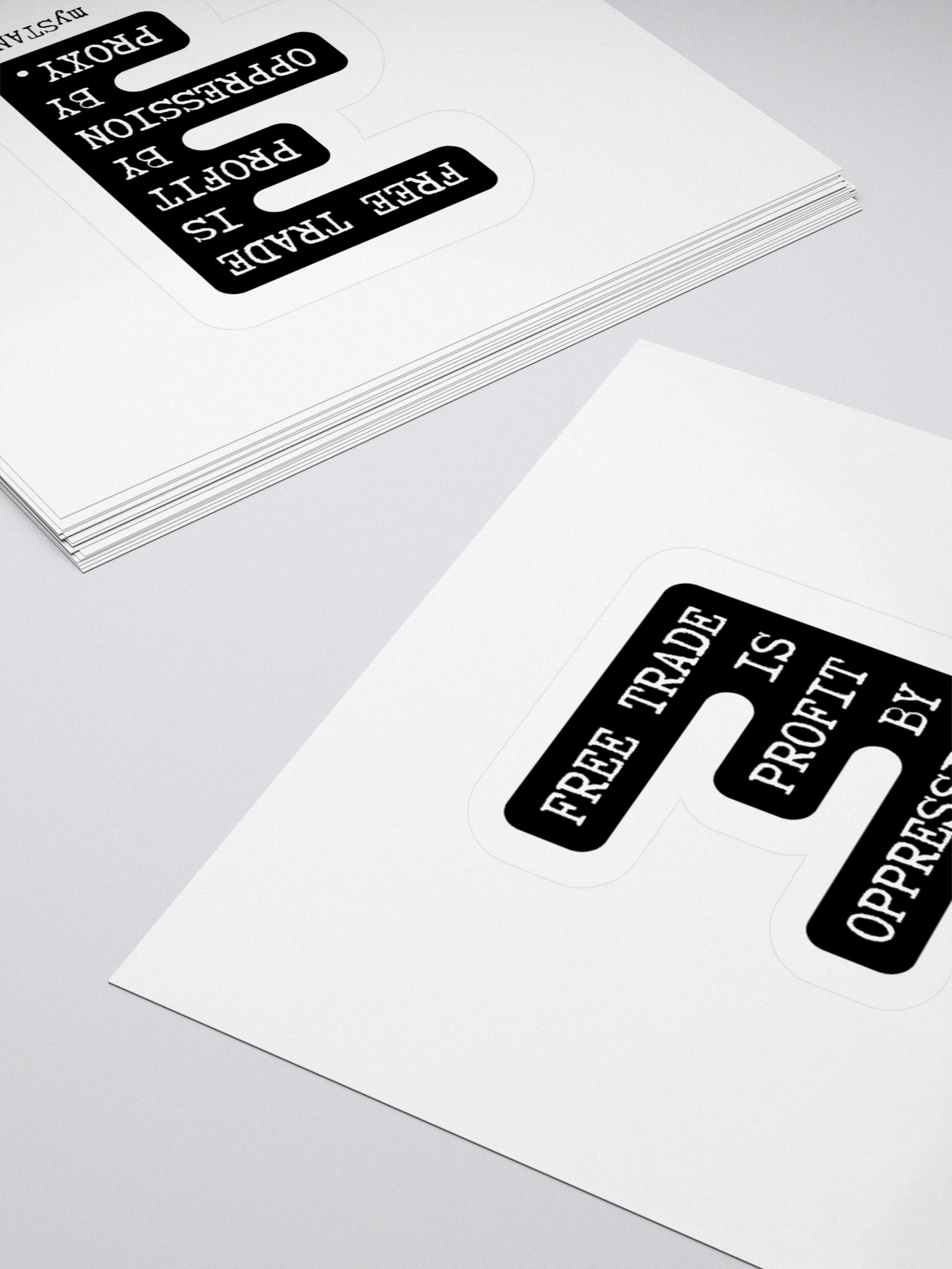 Free Trade is Profit by Oppression by Proxy Sticker product image (10)