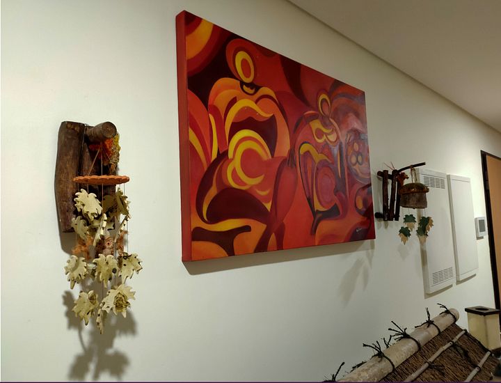 Mocho Apanha Sonhos em Madeira e Cerâmica | Peça Única de Decoração com Simbolismo e Estilo | Século XX product image (2)