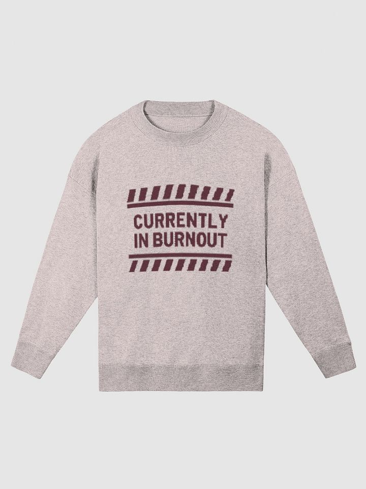 CURRENTLY IN BURNOUT (lg. design, light pink and maroon) knitwear relaxed crewneck product image (3)