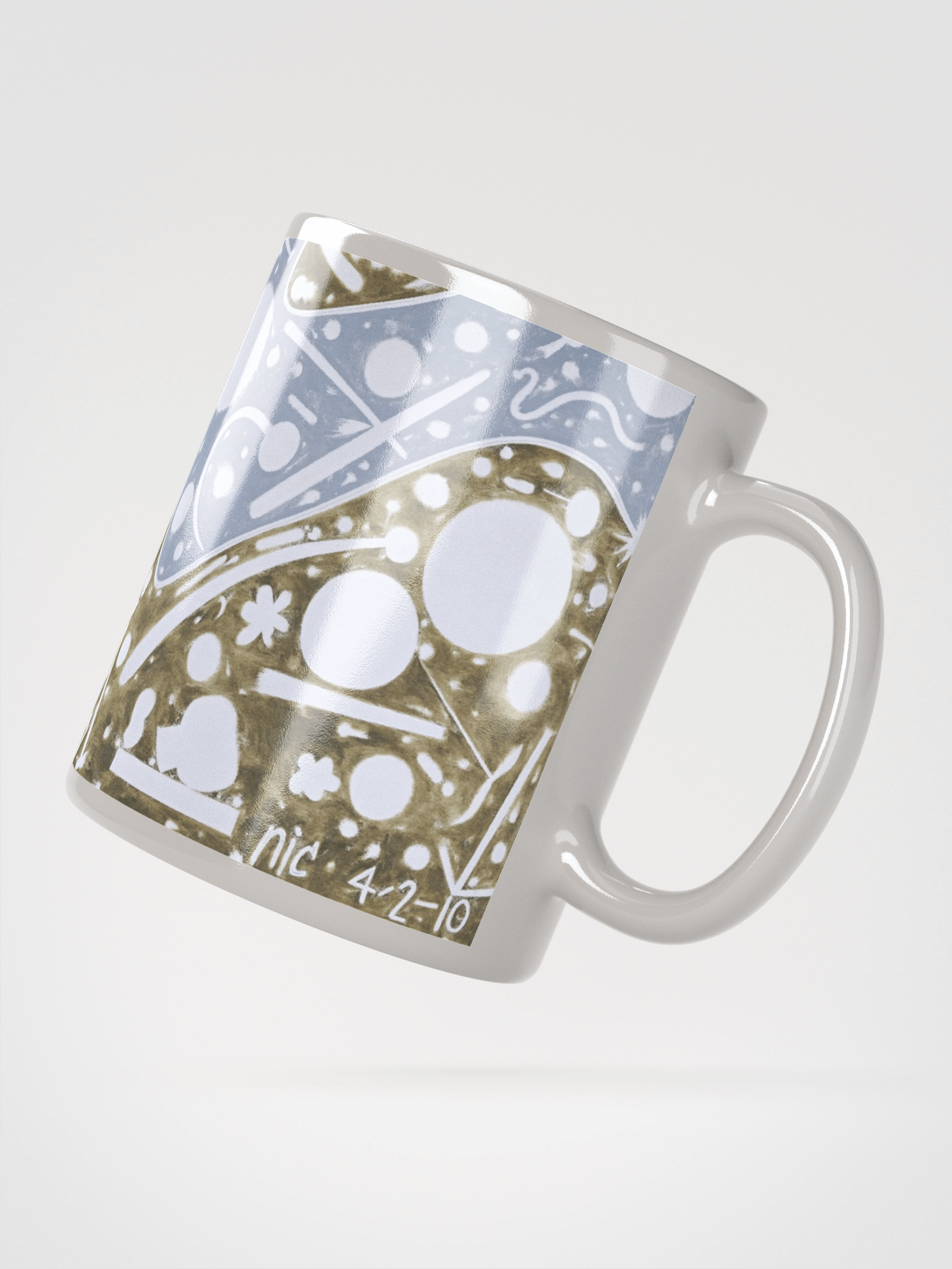 Cartoon Clock White Glossy Mug product image (7)