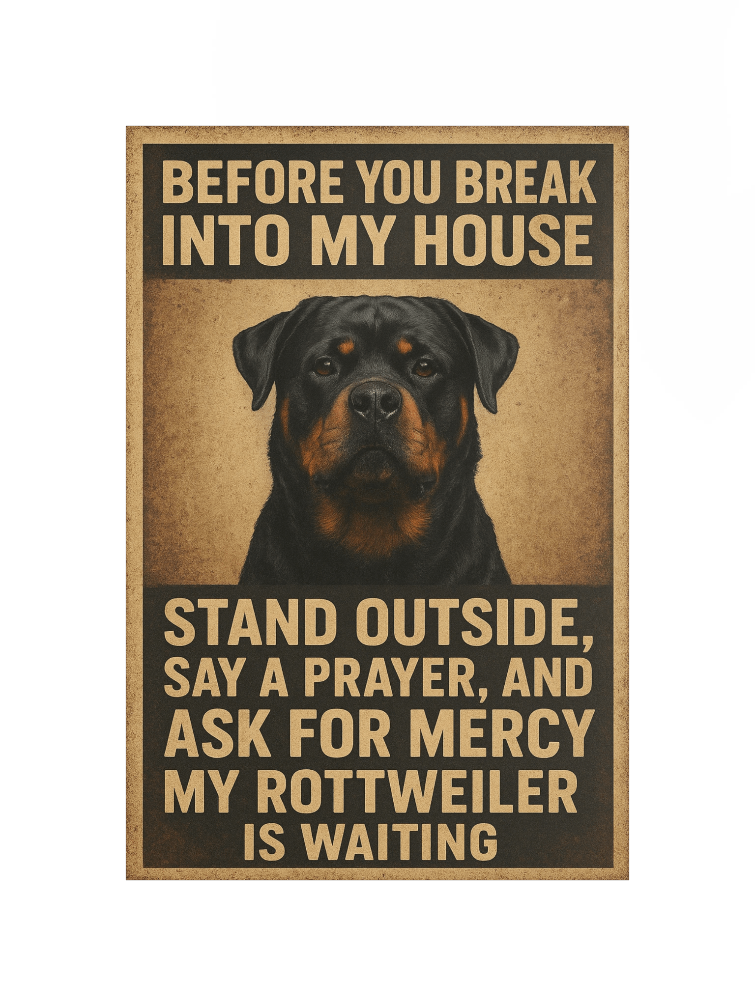 Rottweiler Warning Poster product image (11)