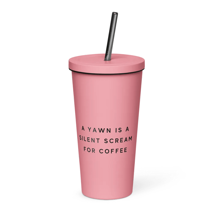 Coffee Time Insulated Tumbler with Straw product image (6)