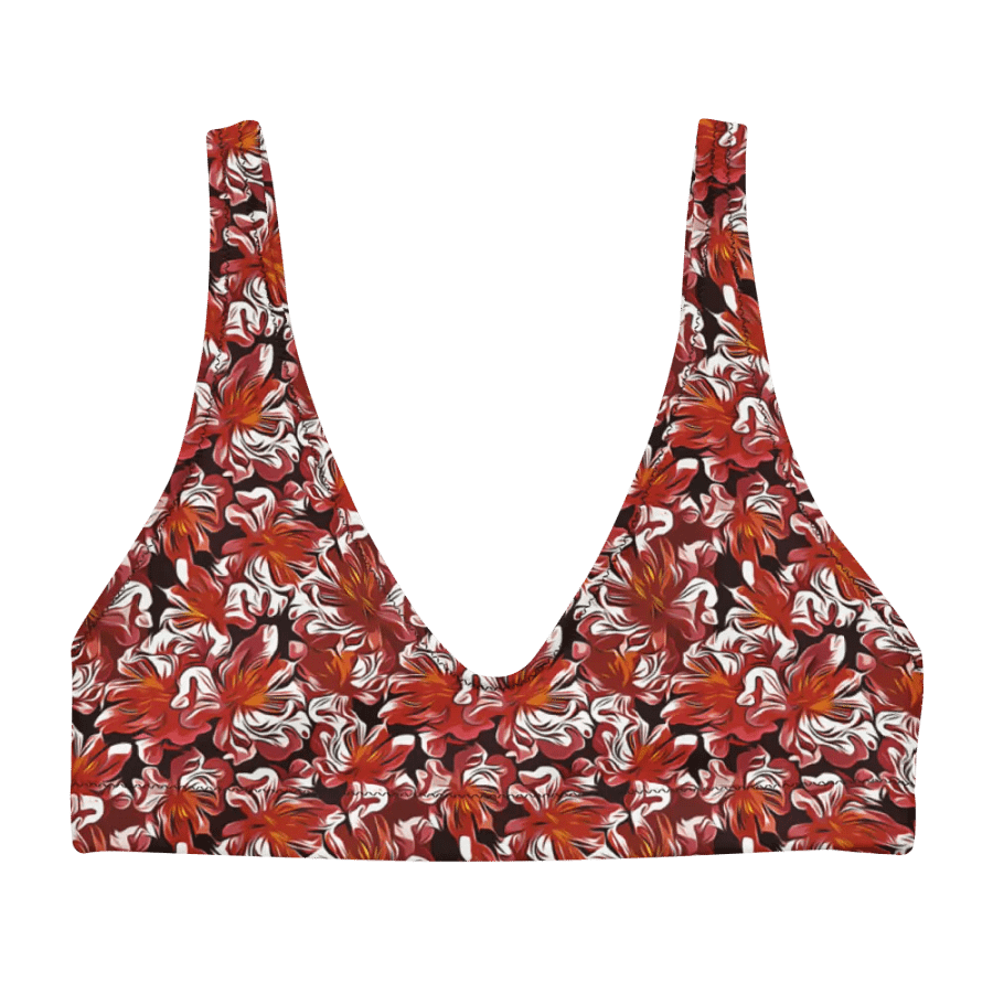 Fire Flower | Recycled Padded Bikini Top product image (6)