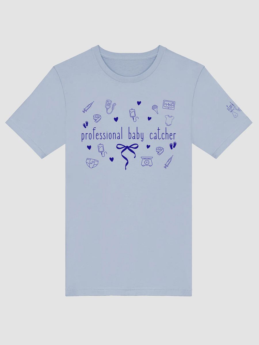 baby catcher (blue font tee) product image (1)