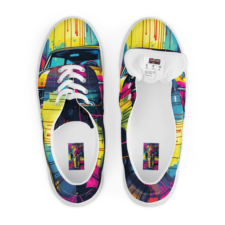 Pop art, Christine the car, Men's Canvas Shoes product image (6)