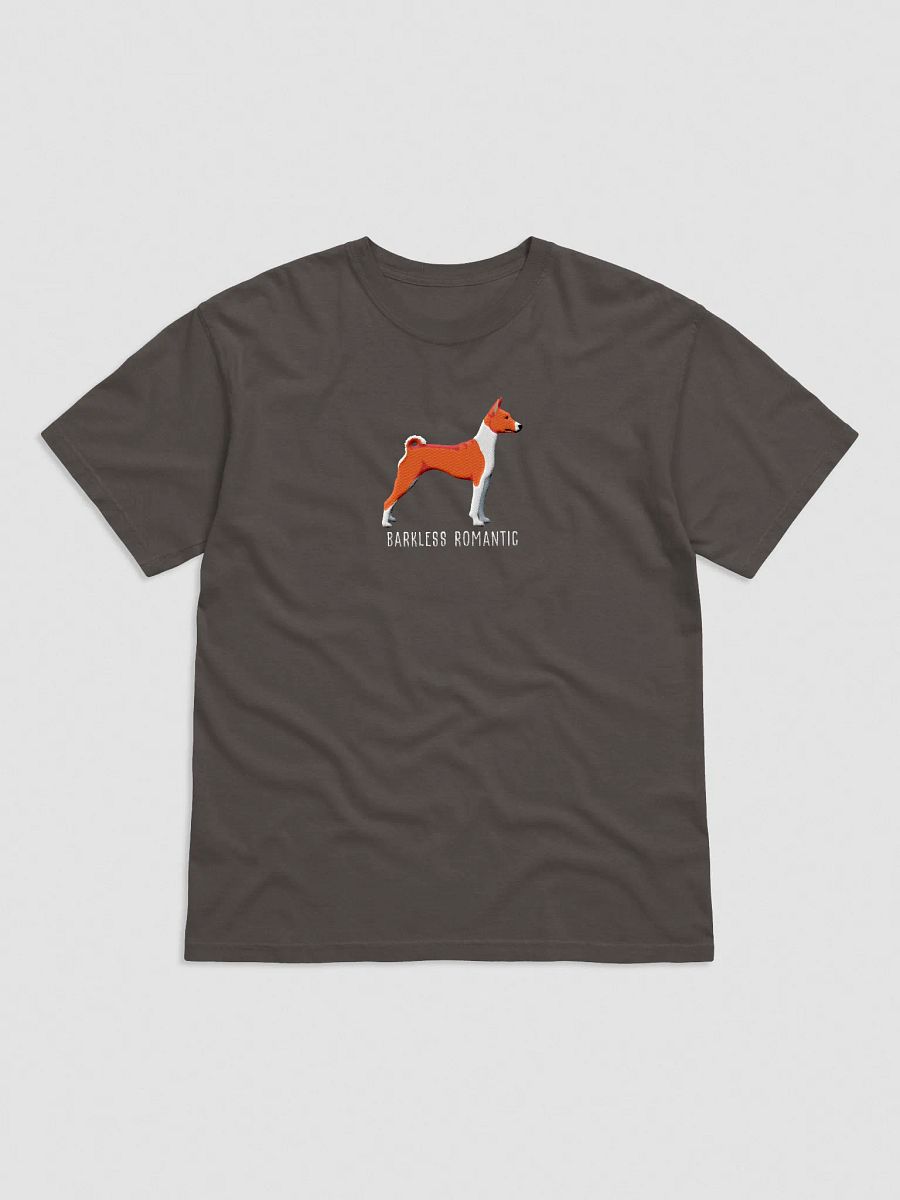 Barkless Romantic T-Shirt(Embroidered) of a Basenji product image (1)