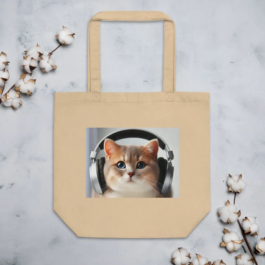 Purrfect Groove Cat Tote Bag product image (4)