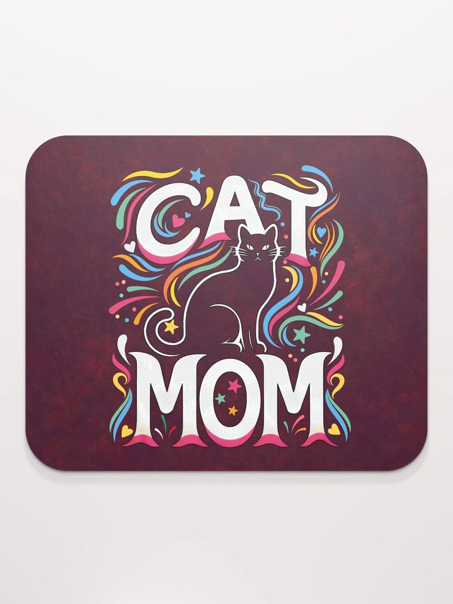 Cat Mom Vibes Mouse Pad product image (3)