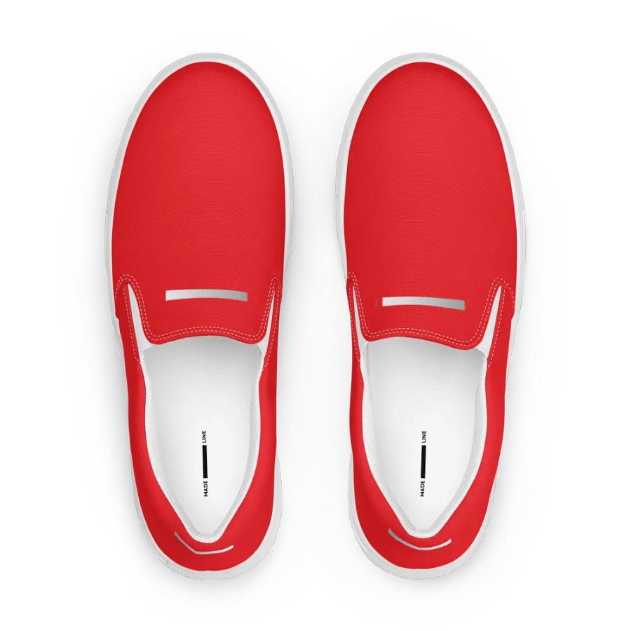 Made Line Slip-On Shoes Red and White product image (1)