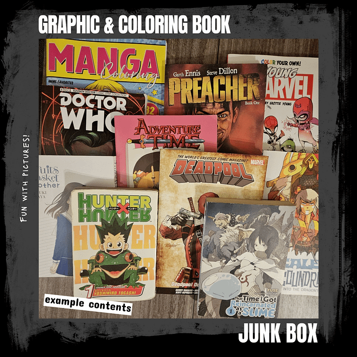 (US ONLY!) Graphic & Coloring Book Junk Box product image (1)