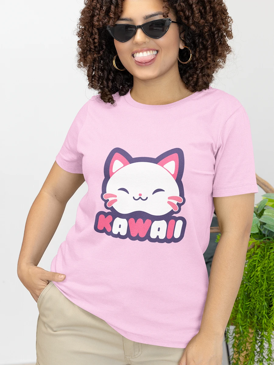 Kawaii Cat Pink T-Shirt product image (1)