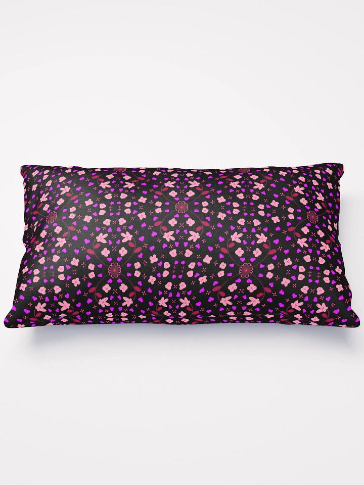 Hearts and Flowers Dark Pillow product image (2)