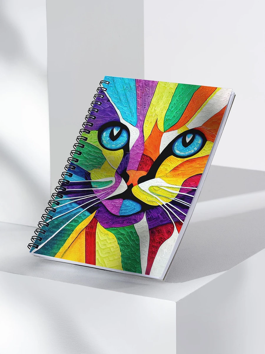 Colorful Cat - Stylized Mosaic Spiral Notebook product image (3)