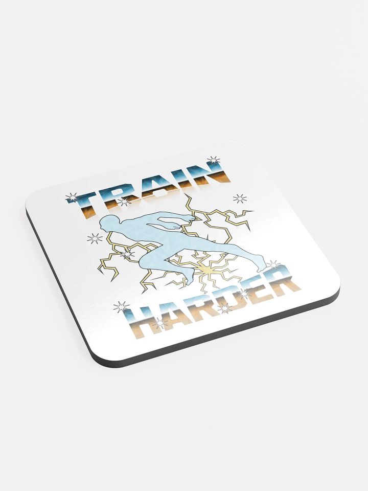 Train Harder Runner Electric Energy Cork Coaster Set product image (2)
