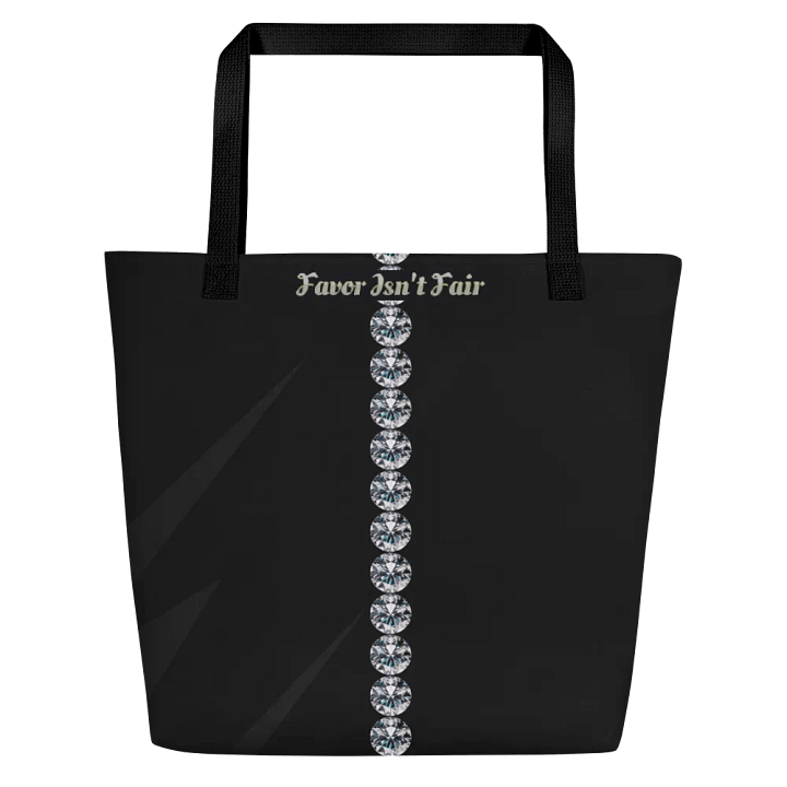 Black with Diamonds BBG Tote Bag with Pocket product image (2)