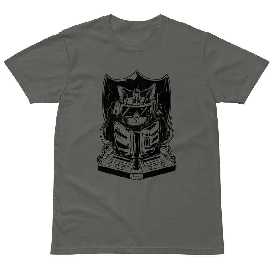 Techno Cat || AS Colour Unisex Premium T-Shirt product image (2)
