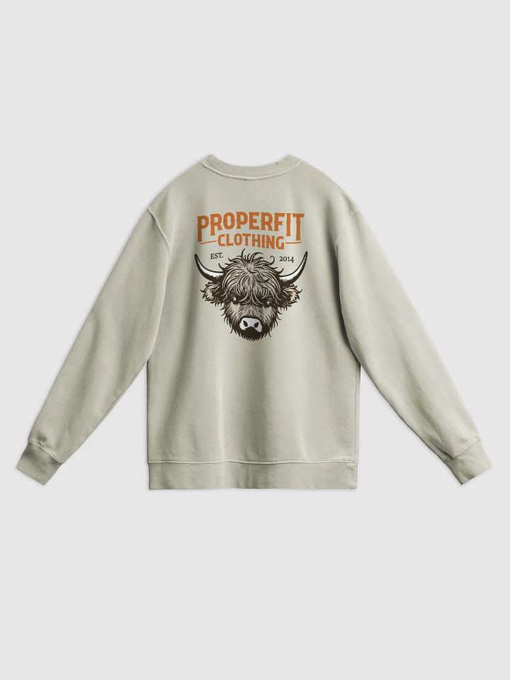 Highland Cow Pigment Dyed Sweatshirt product image (1)