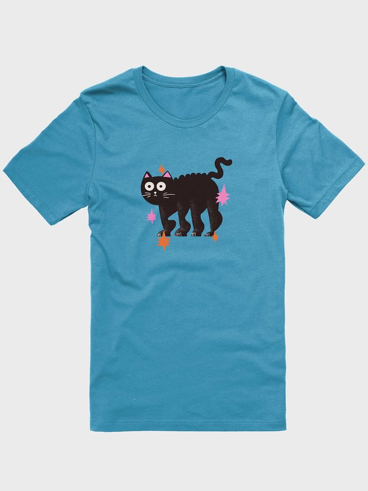 Whiskered Starry Night Cat T-Shirt product image (2)