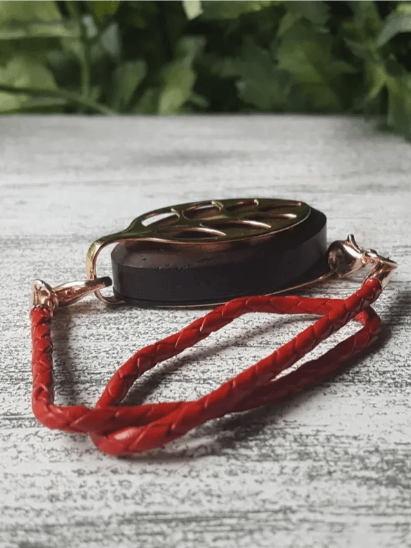 Red Leather Bolo Wrap Bracelet | Handmade Accessory for Bellabeat Leaf Urban & Ivy product image (1)