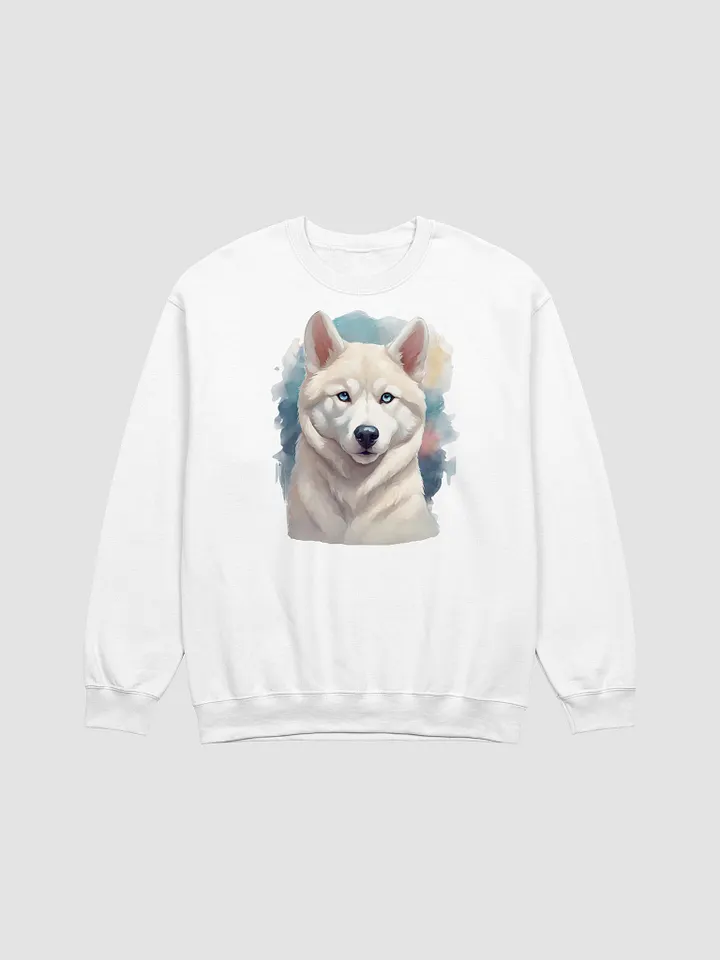 White Siberian Husky Crewneck Sweatshirt product image (2)