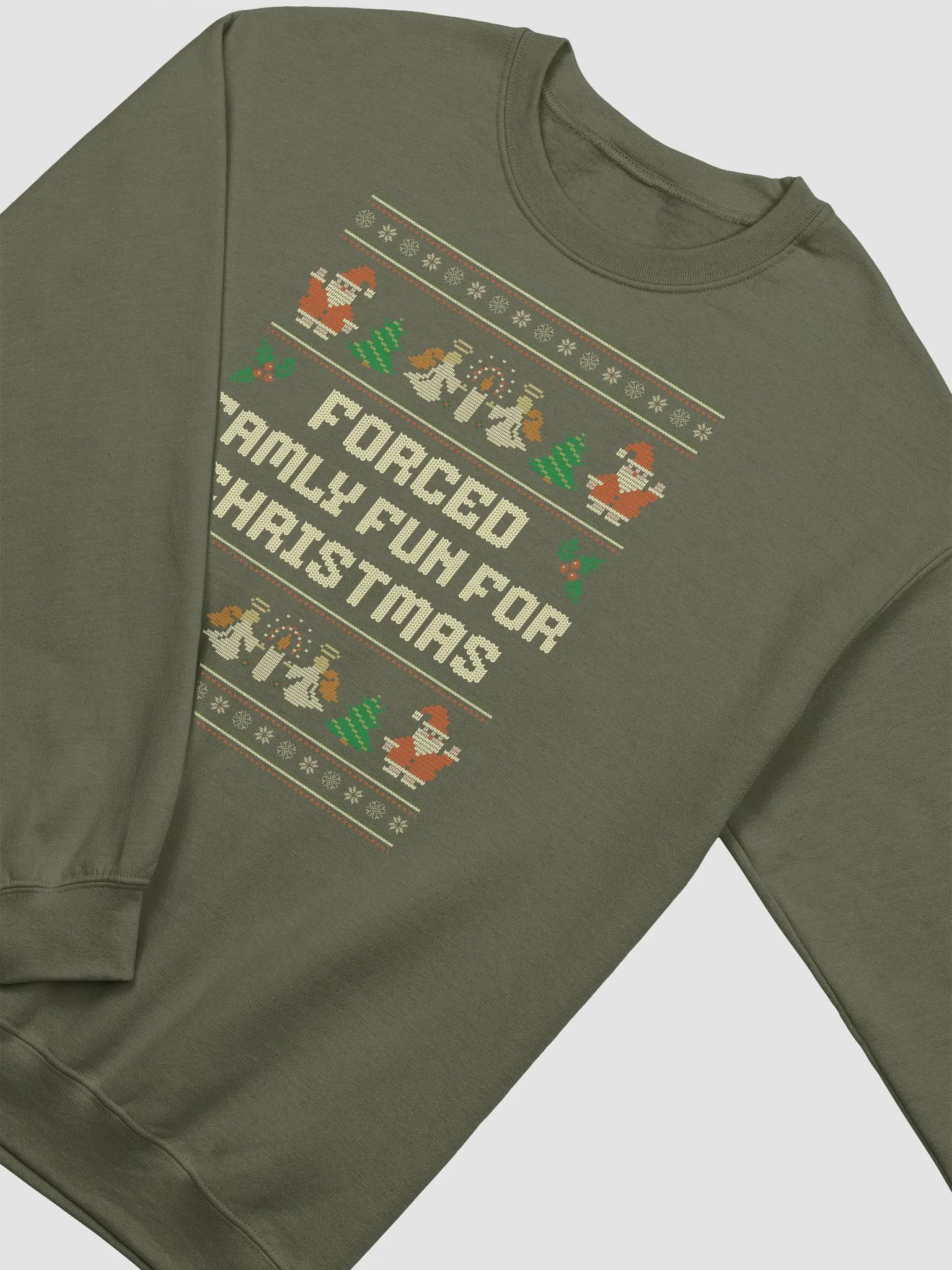 Forced Family Fun For Christmas Festive Crewneck product image (12)