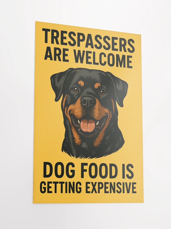 Rottweiler - Trespassers Are Welcome, Dog Food Is Getting Expensive product image (6)