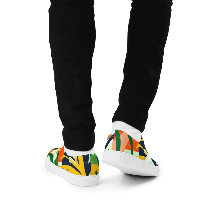 Summer Tropical Splash Men's Lace-Up Canvas Shoes product image (6)