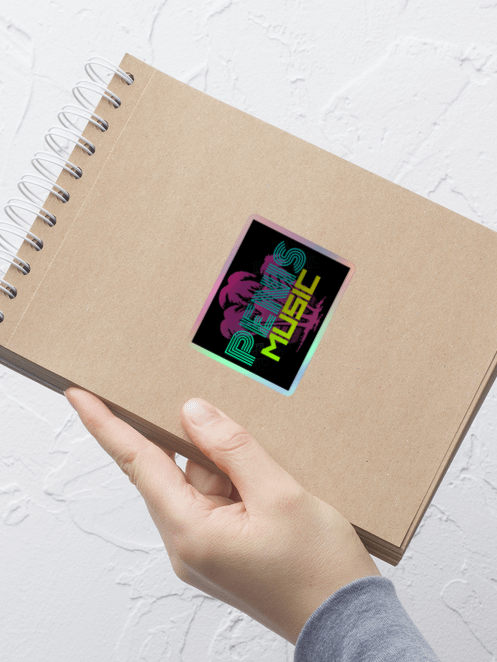 Penis Music holographic stickers product image (1)