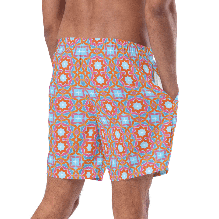 Vibrant Geometric Swim Trunks for Men product image (2)