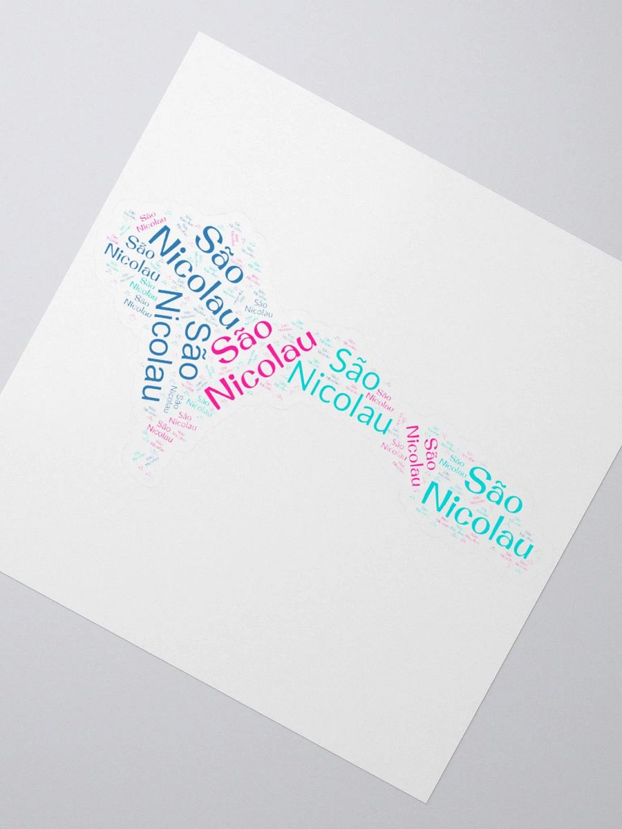 São Nicolau Word Cloud Stickers product image (1)