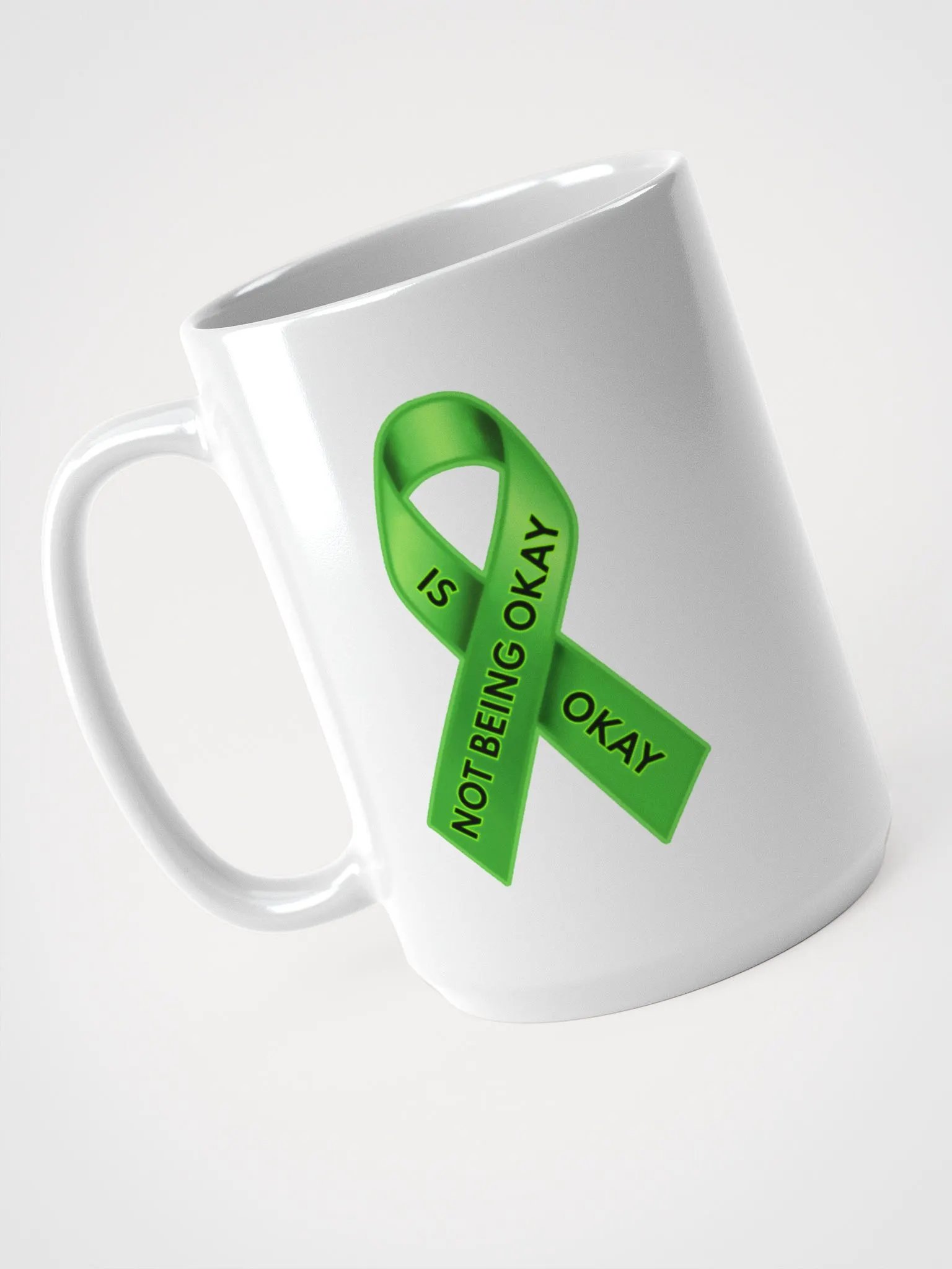 Green Ribbon Awareness Mug 15oz product image (3)