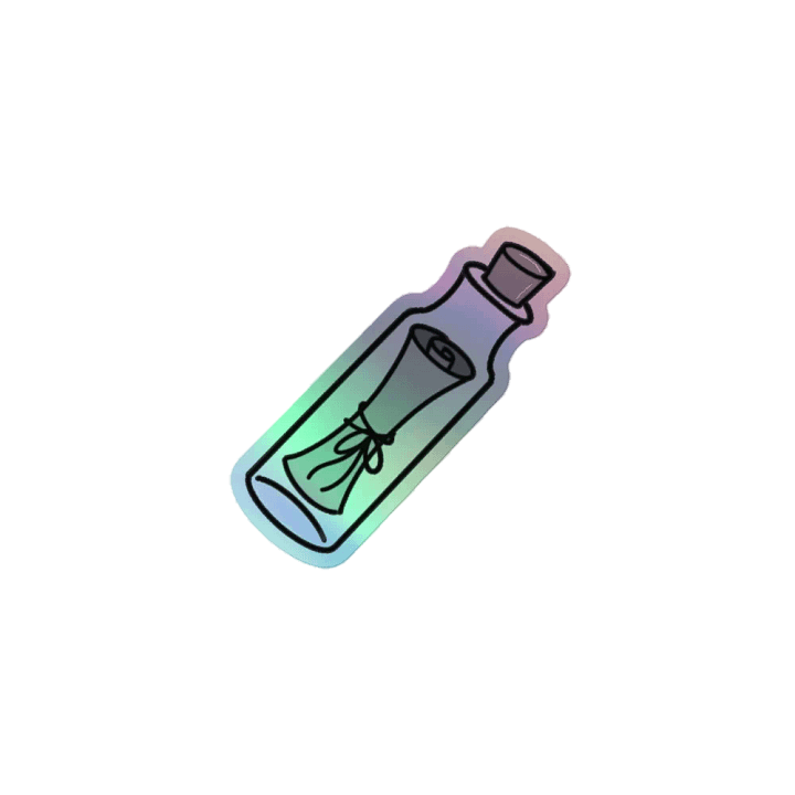 Message in a Bottle - Holographic Sticker product image (1)